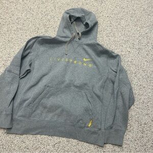 Grey Nike Livestrong Hoodie Sweatshirt